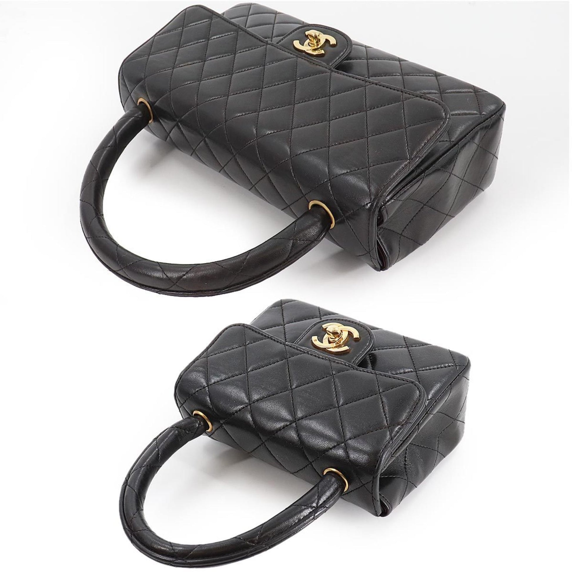 CHANEL Vintage Matelasse Ram Leather Handbag Parent-child bag Black Gold  Parent only - A Retro Tale