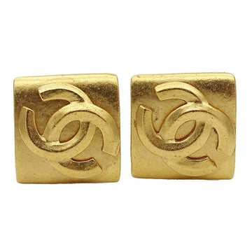 CHANEL earrings ladies brand gold diamond motif
