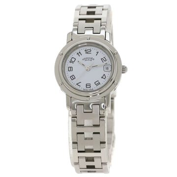 Hermes CL4.210 Clipper Watch Stainless Steel Ladies