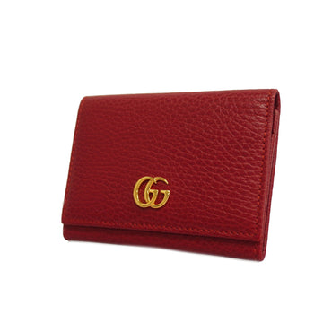 Gucci GG Marmont 474748 Leather Business Card Case Red Color