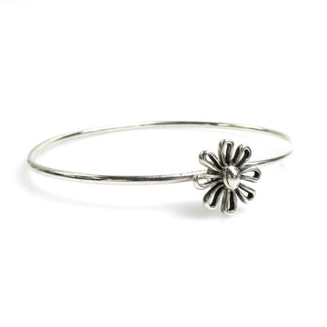 TIFFANY&Co. Bracelet Bangle Paloma Picasso Daisy Flower 925 Silver Women's