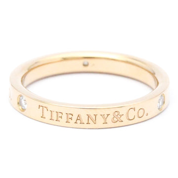 TIFFANY Flat Band Ring Pink Gold [18K] Diamond Band Ring Carat/0.07
