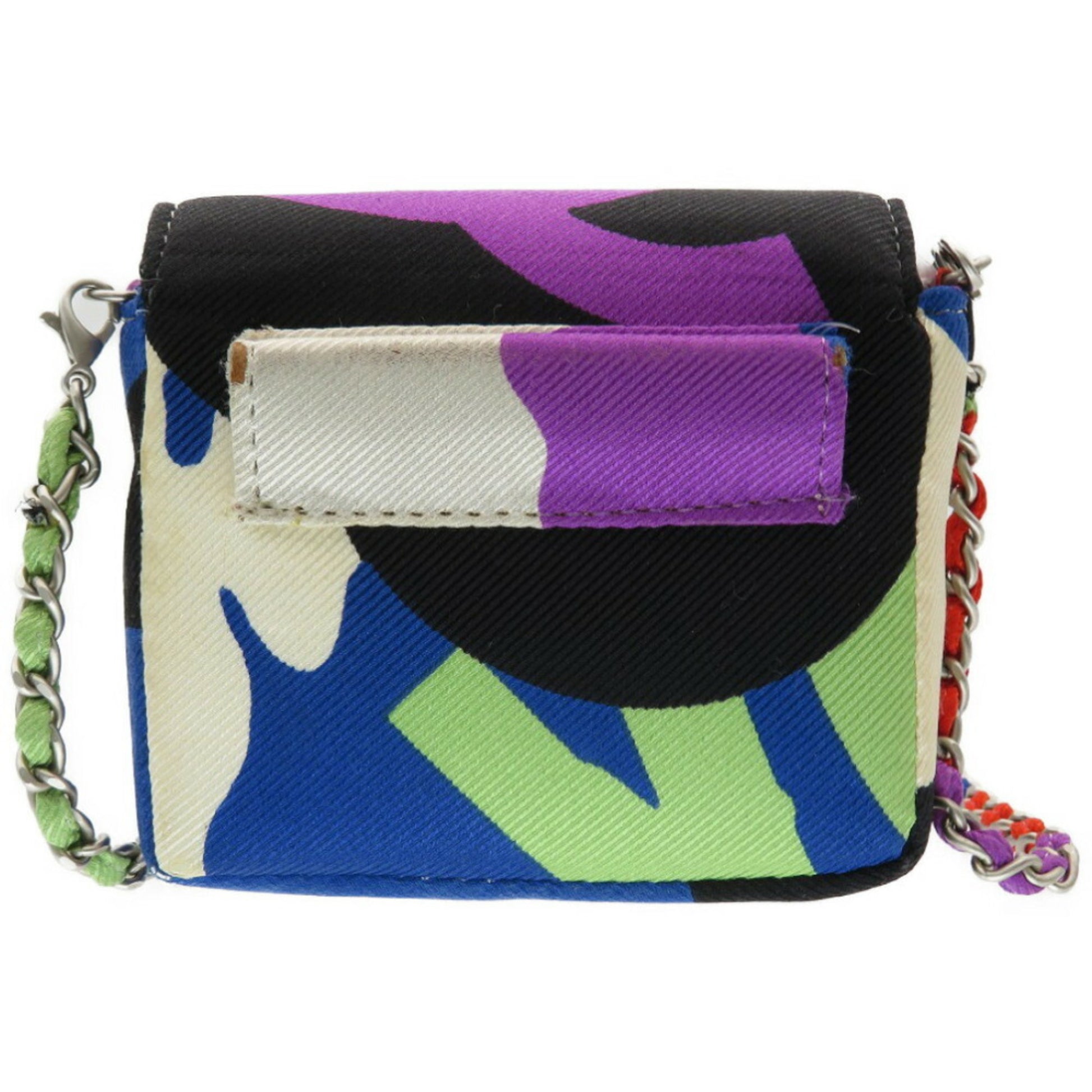 Chanel Mini Matrasse Coco Mark Satin Shoulder Bag Multicolor 0312CHANE