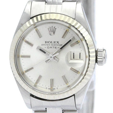 ROLEXVintage  Oyster Perpetual Date White Gold Steel Ladies Watch 6917 BF547376