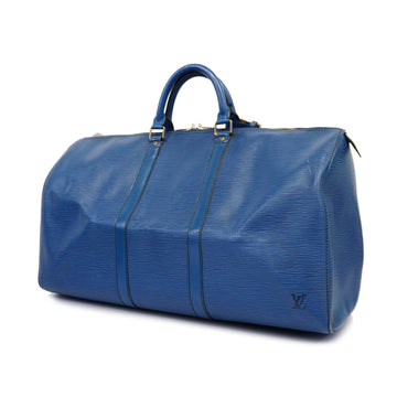 LOUIS VUITTON Boston bag M42965 Keepall 50 Epi Leather blue mens