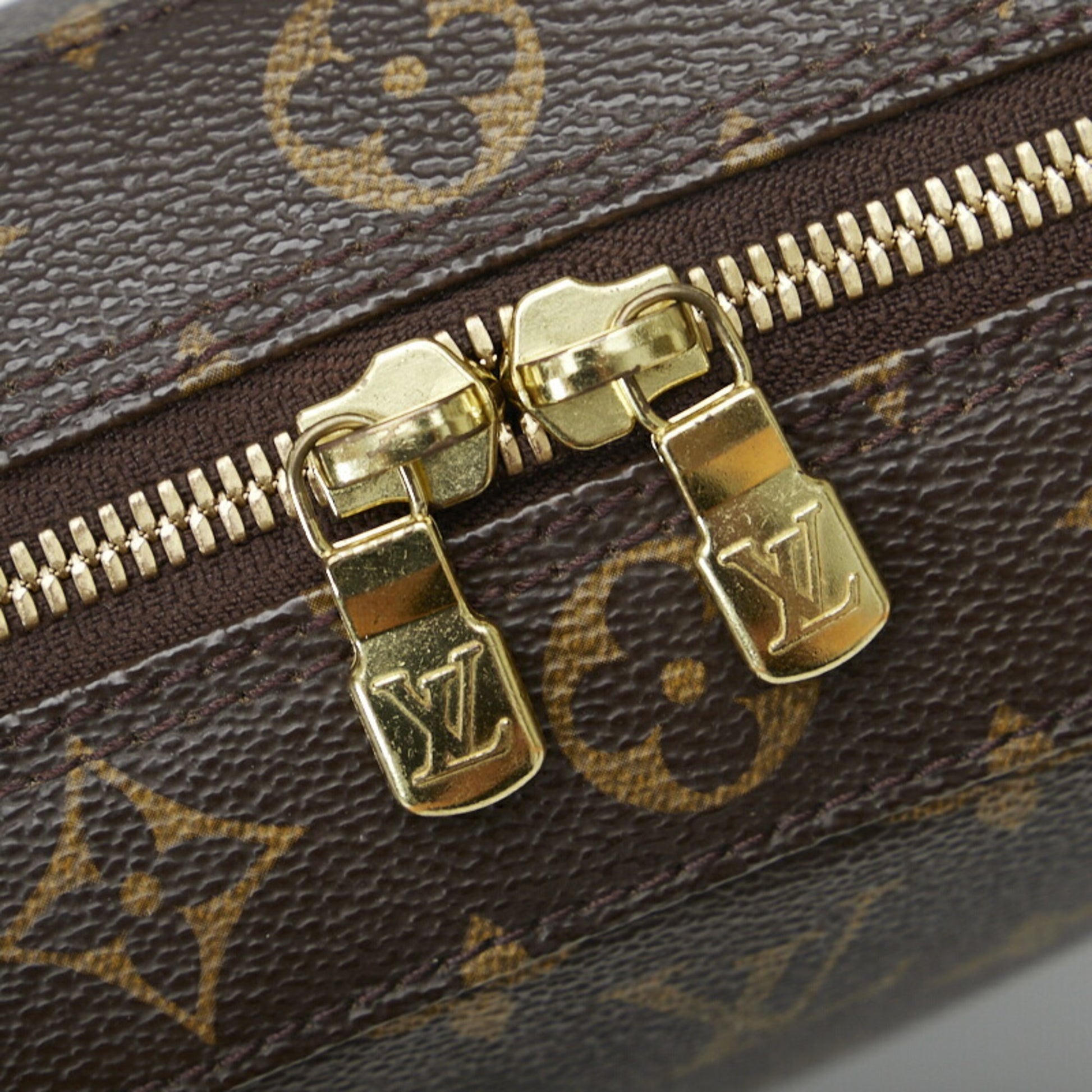 Louis Vuitton Monogram Spontini Handbag M47500 Brown PVC Leather Ladies LOUIS  VUITTON