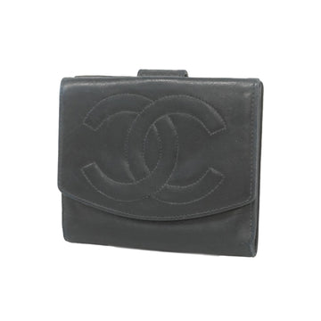 Chanel Bi-fold Wallet Women's Lambskin Wallet (bi-fold) Black