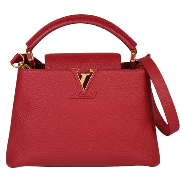 LOUIS VUITTON Capucines BB Shoulder Bag Handbag Scarlet Red Taurillon Leather M52689
