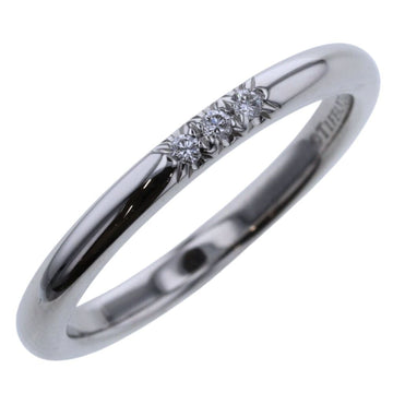 TIFFANY ring classic band wedding 3P width about 2mm platinum PT950 diamond 7.5 women's &Co.
