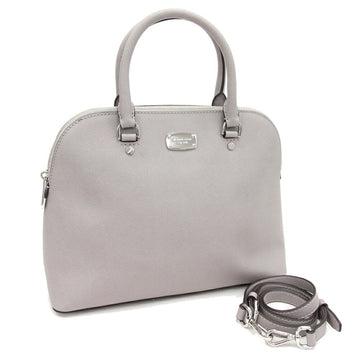 MICHAEL KORS Handbag Cindy Large Dome Satchel 35S6SCPS3L Gray Leather Shoulder Bag Ladies