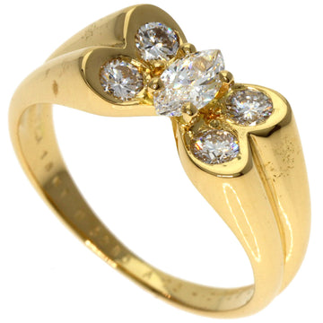VAN CLEEF & ARPELS Papillon Diamond Ring K18 Yellow Gold Women's