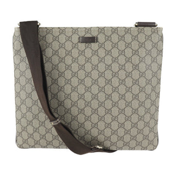 Gucci GG Plus Messenger Bag Shoulder 201446 Supreme Canvas Leather Beige Ebony Gold Hardware Crossbody Diagonal Hanging