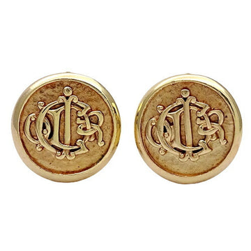 CHRISTIAN DIOR Earrings Women's Gold Round