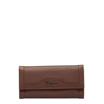 GUCCI long wallet trifold 294977 brown leather ladies
