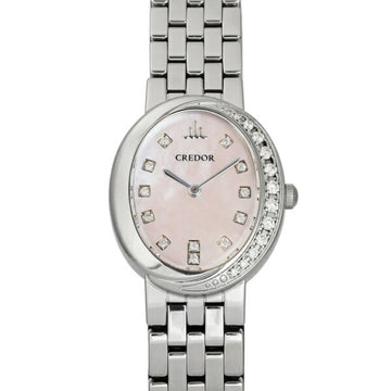 SEIKO Credor Signo GSWE855 Pink Dial Watch Men's