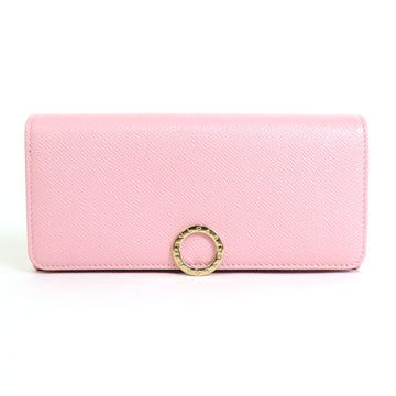 BVLGARI bi-fold long wallet leather pink ladies