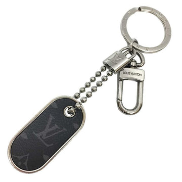 LOUIS VUITTON Monogram Eclipse Portocre Tab ID Keychain Keyring Bag Charm M63618