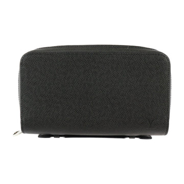 LOUIS VUITTON Zippy XL Long Wallet M44275 Taiga Black Handbag Case Round Vuitton