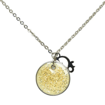 CHRISTIAN DIOR Dior round necklace silver yellow metal ladies