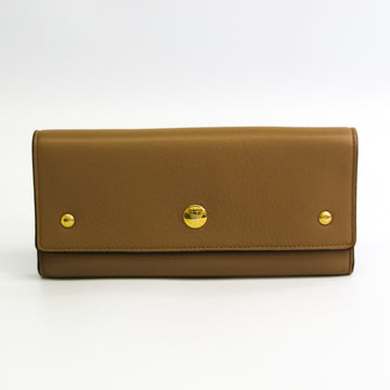 BURBERRY Women's Leather Long Wallet [bi-fold] Camel