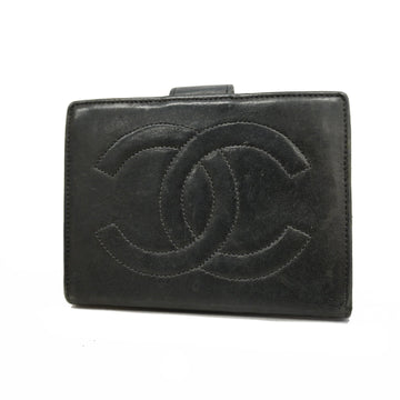 Chanel Bi-fold Wallet Women's Lambskin Wallet (bi-fold) Black