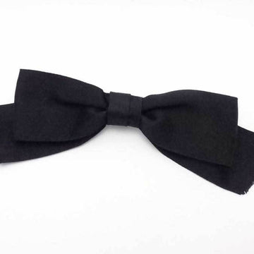 CHANEL brooch corsage ribbon satin black ladies