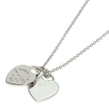 TIFFANY Double Heart Necklace Silver Women's &Co.
