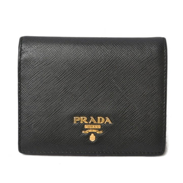 PRADA wallet  folding 1MV204 SAFFIANO NERO black