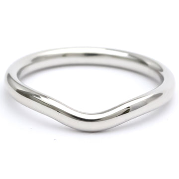TIFFANYPolished  Curved Band Ring US 5.5 Platinum Band Ring BF552839