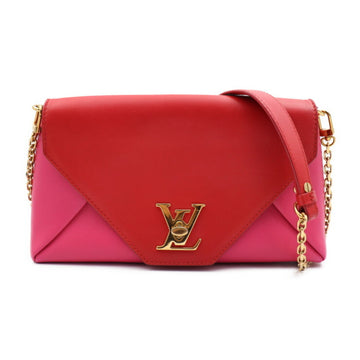 LOUIS VUITTON love note shoulder bag M54501 leather red pink chain gold hardware