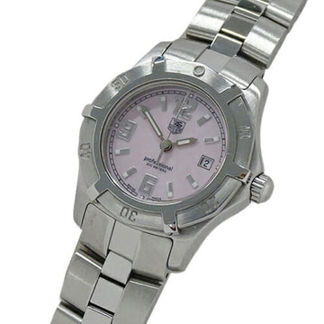 TAG HEUER TAG Exclusive WN1319 Watch Women's Pink Shell Date Quartz Stainless Steel SS Polished