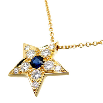 TIFFANY 750YG Star Women's Necklace 750 Yellow Gold