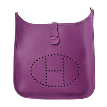 HERMES Evelyne Women's Epsom Leather Shoulder Bag Anemone