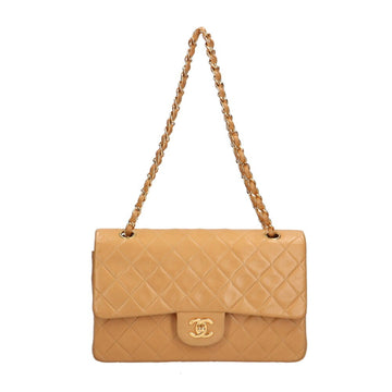 Chanel W Flap Matelasse Shoulder Bag Lambskin Women's