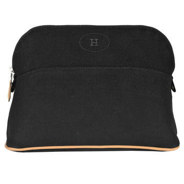 HERMES Bolide Pouch 25 Canvas Black
