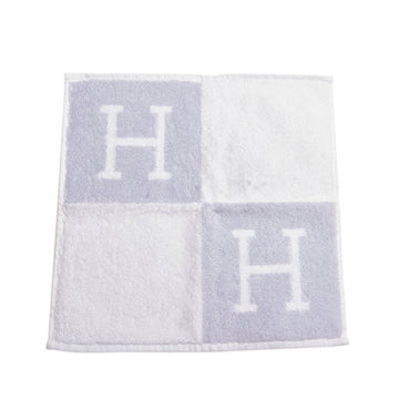 HERMES Avalon Towel Hand Handkerchief Light Blue Cotton Women's
