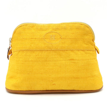 HERMES Bolide Pouch 20 Multi 100% Silk Yellow