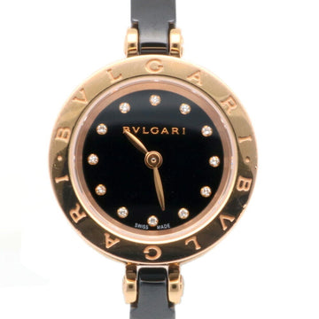 BVLGARI B-zero1 Watch Ceramic BZP23SG Quartz Ladies  12P Diamond Bangle Bracelet