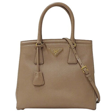 PRADA bag ladies brand handbag shoulder 2way saffiano pink beige B2490M