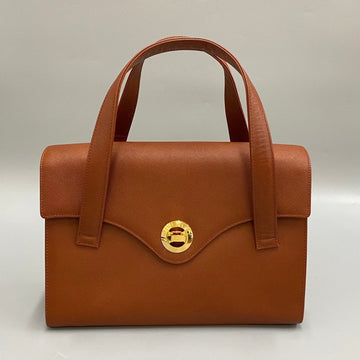 GIVENCHY 4G Logo Turnlock Hardware Leather Genuine Handbag Mini Tote Bag Brown 20583