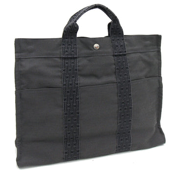 HERMES handbag Yale line tote MM gray canvas men's bag
