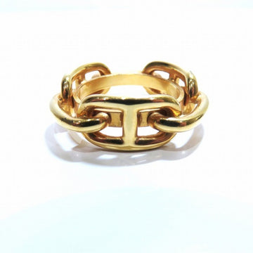 HERMES Jumbo Shane Dunkle Gold Brand Accessory Scarf Ring Women's