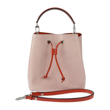 LOUIS VUITTON Neonoe Handbag M54370 Epi Leather Calf Rose Ballerine Orange Series Silver Hardware 2WAY Shoulder Bicolor