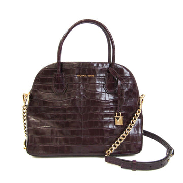 MICHAEL KORS MERCER KENIA 30F7GM9S3E Women's Leather Handbag,Shoulder Bag Dark Purple