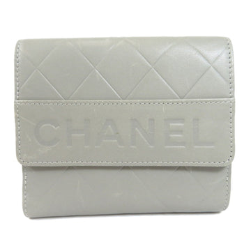 Chanel Logo Bi-Fold Wallet Calf Ladies