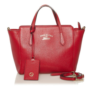 Gucci Swing Handbag Shoulder Bag 368827 Red Leather Ladies GUCCI