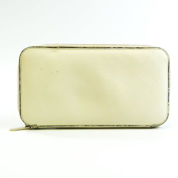 VALEXTRA Unisex Leather Long Wallet [bi-fold] Off-white