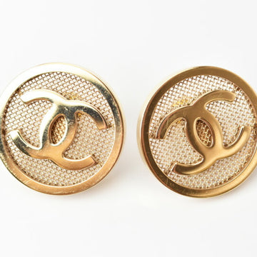 CHANEL earrings  circle motif CC gold