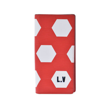 LOUIS VUITTON Epi Portofeuil Brothers 2019 FIFA World Cup Limited Red / White M63230 Unisex Leather Wallet