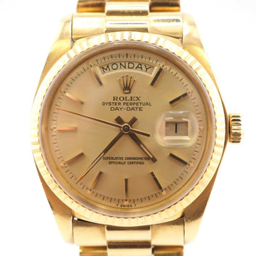 ROLEX 1803 5159938 750 Day Date Automatic Winding AT Approx. 126.4g Watch Gold Men's